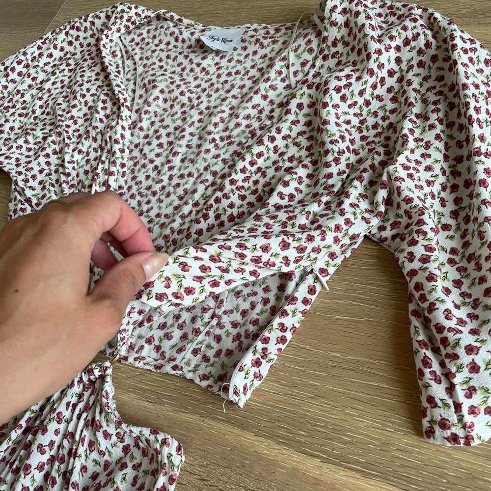 FLORAL MINI DRESS - Picture 5 of 7